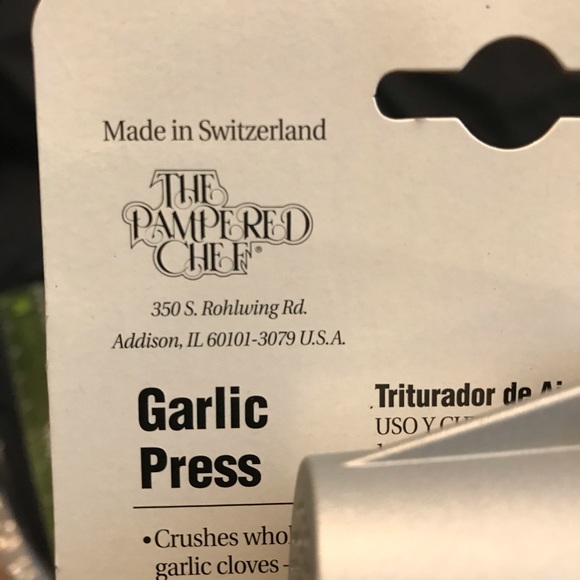 Vintage Pampered Chef Garlic Press (1996) NIP - Picture 5 of 6